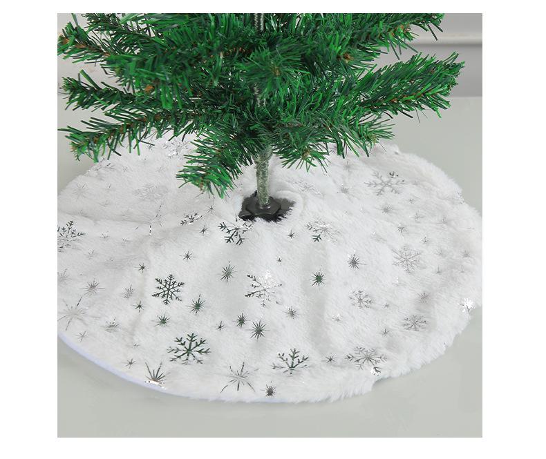 Port of Love Snowflake Mini Christmas Tree Skirt: Cute Star Ornament for Tabletop Tree Base Decoration