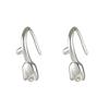 Tulip & Rose Flower Ear Hooks: Women's Japanese-Korean Forest Style Luxury Earrings