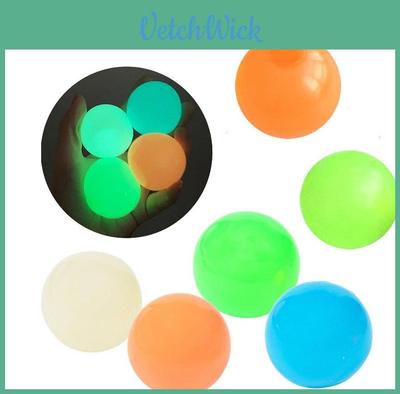 Vibrant 6cm Glow In The Dark Ceiling Bouncing Ball Stress Relief Toy For Everyone