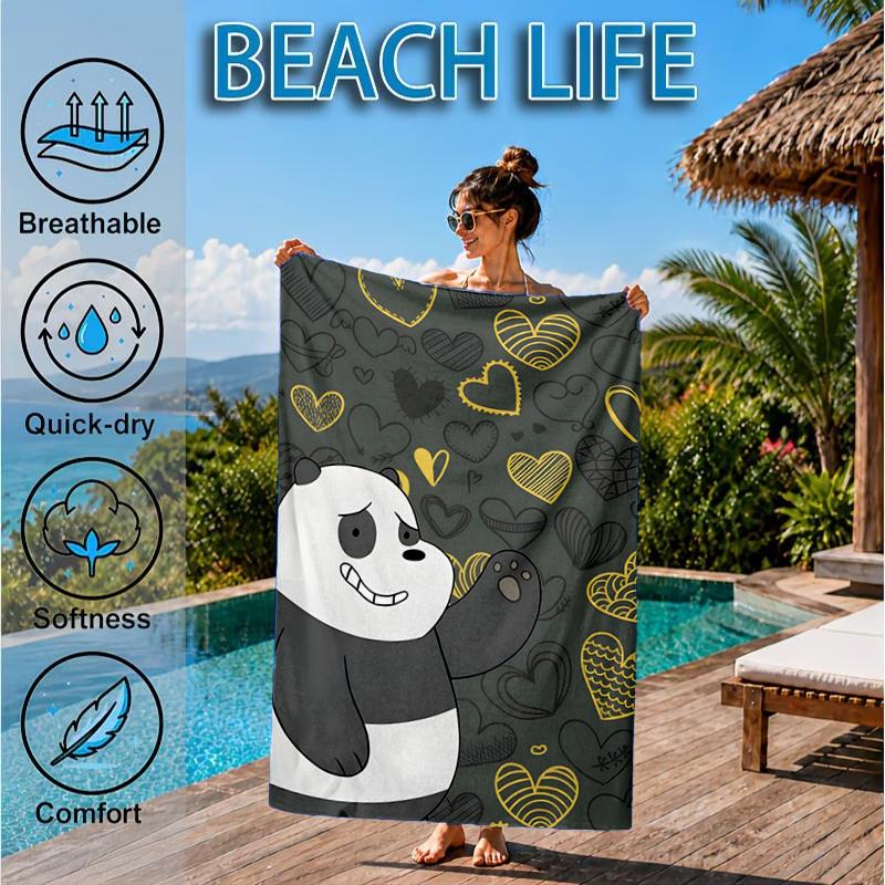Nightly Friends Bears Adventure Beach Towel, Microfiber Beach Towel, Perfect For Pool, Beach, Travel, Home Decor Beach Party Fan Gifts