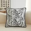 45X45Cm New Luxury Chenille Cushion Cover Nordic Black White Modern Abstract Geometry Patterns Sofa Office Pillowcase Home Decor