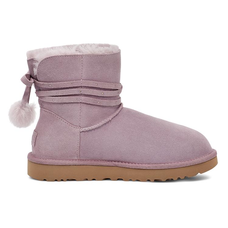UGG Mini Bailey Bow Pom 'Taupe Purple' Women's 1125382-SHAD