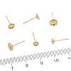 2Pcs Copper Bowl Shaped Imitation Needle Earrings For DIY Jewelry Making Craft Accessories