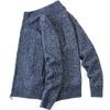 Men's Fashion Coat Winter Warm Knitted Sweater Jacket Casual Stand Collar Cardigan Coat Outdoors Jacket