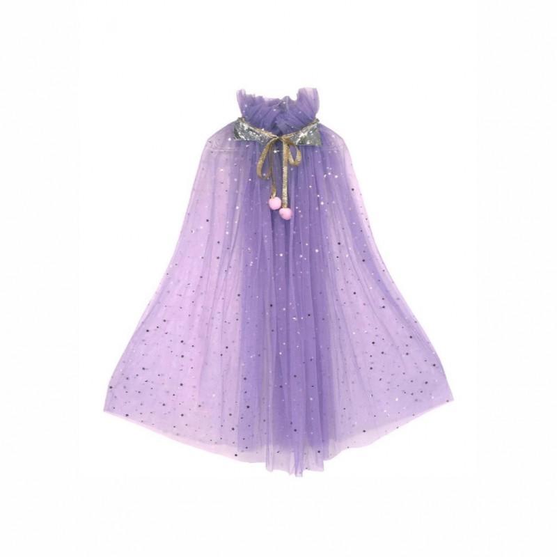 Girls Princess Cape Frozen Elsa Anna Dress Up Cloak Kids Tulle Shawl 3-8 Years Old