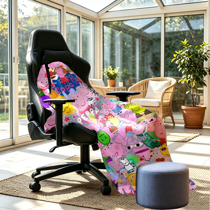 Peppa Pig Print Blanket - Soft & Comfortable, for Bedroom, Travel, Sofa, Home Decoration - Birthday Christmas Gift for Friend