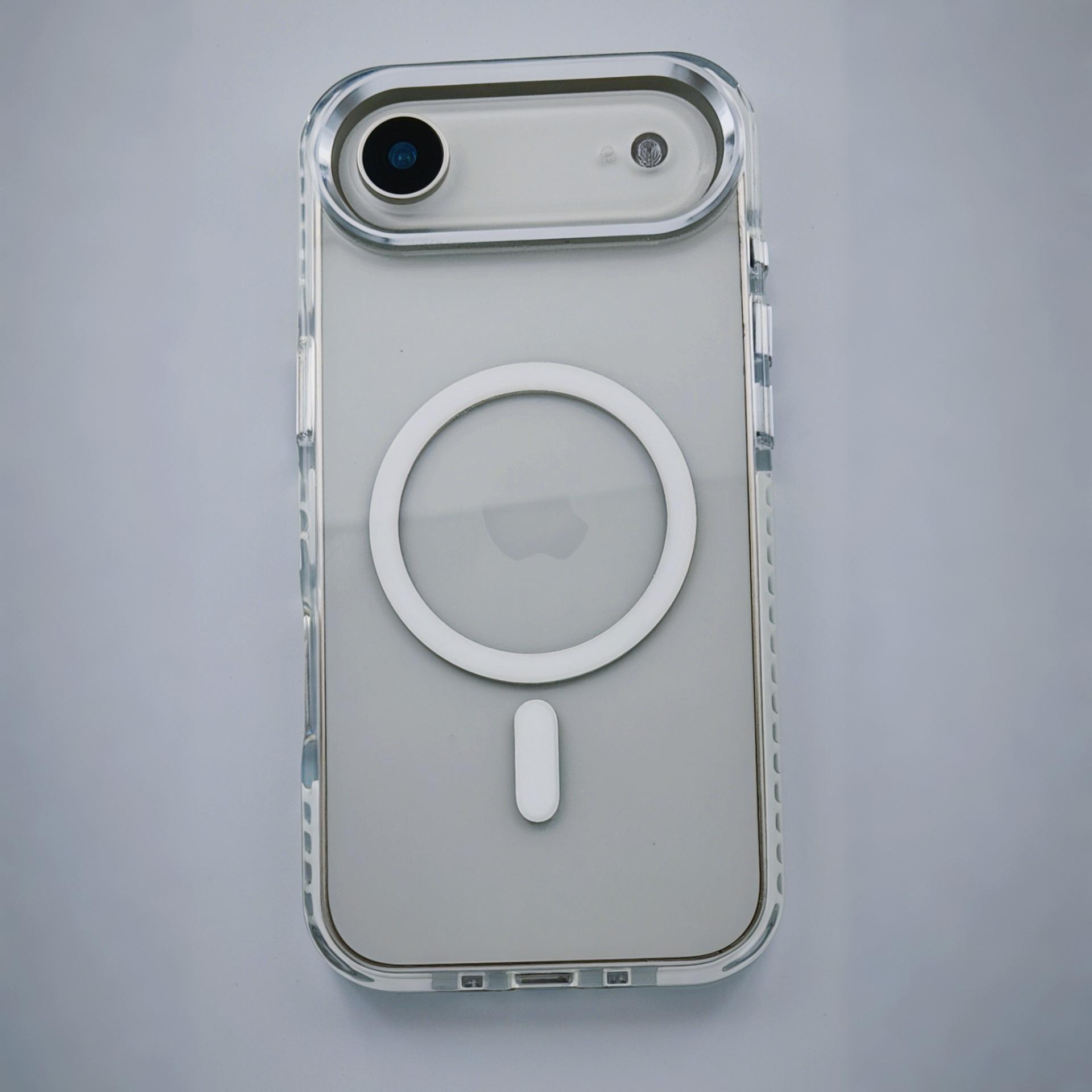 iPhone 17Air Magnetic Case: Drop-Proof, Transparent with 360° Rotating Stand iPhone 17 Air