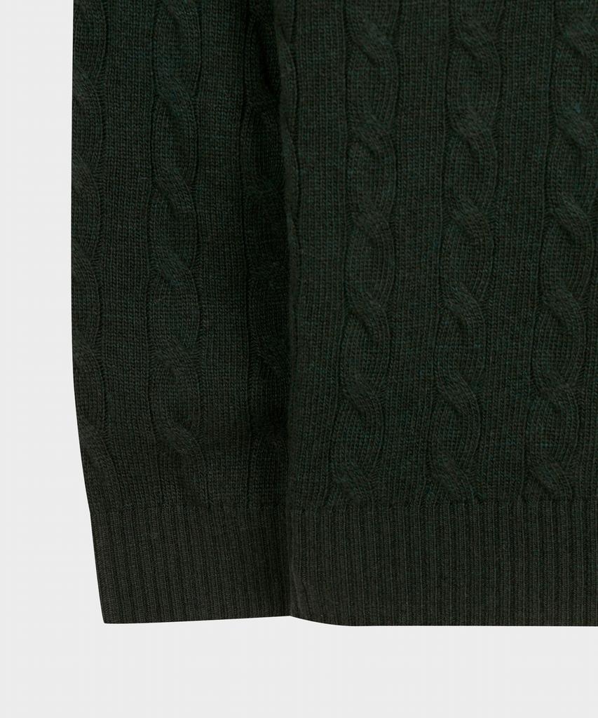 BROOKS BROTHERS Wool Cable Sweater (Dark Green) (Bbwrmbf401)