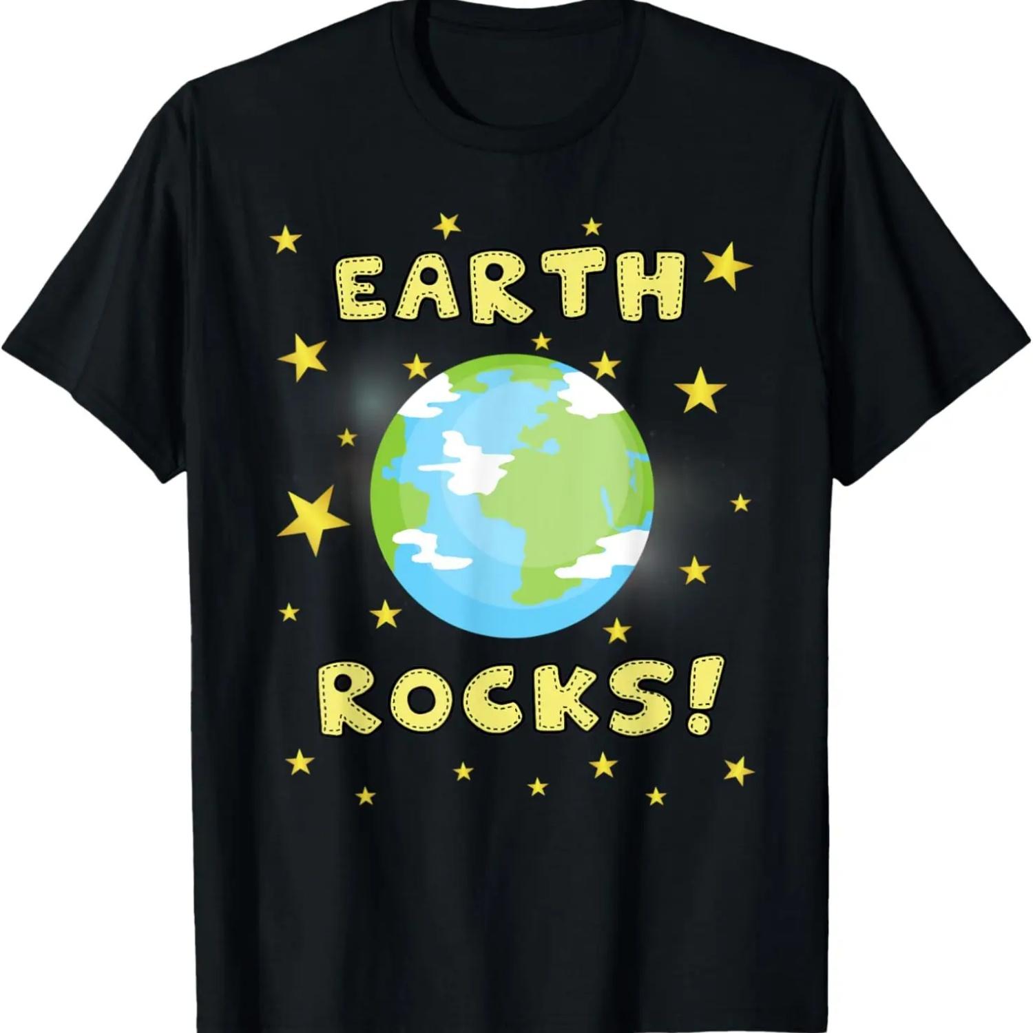 Earth Rocks Planet T-Shirt - Home Solar System Space Shirt S