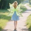 Fairy Wings for Girls Glitter Transparent Butterfly Wings Fairy Costume Halloween Angel Elf Dress Up Accessories for Masquerade Photography