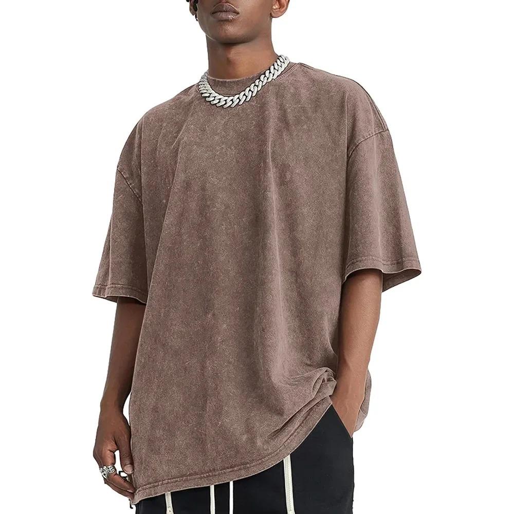 Men Vintage Washed Soft Cotton T-Shirts 2025 Summer Multi-Color Optional Durable Breathable Fabric  Casual Daily Streetwear Comfort Comfy Tees Tops