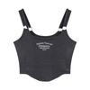 Small Suspenders with Chest Pads, Vest, Women's High-end Letter Embroidery, Thin Inside, Slim Outside, Spice Girl Pure Desire Top