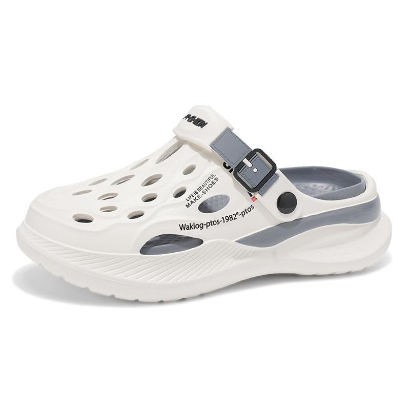 Hole shoes summer new bag head hole shoes large size outside wear thick-soled wading shoes