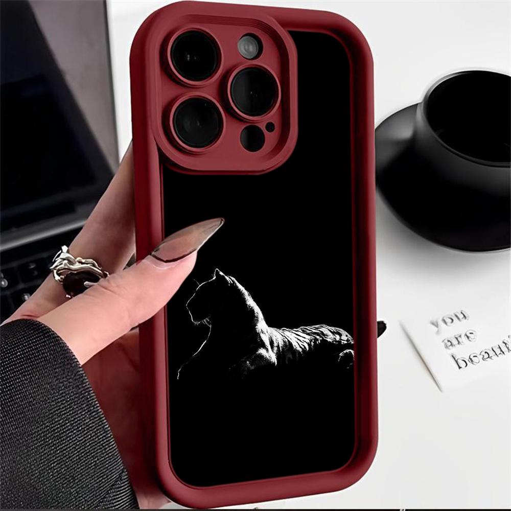 Ae86 Lion Black Design Art Ochronne Etui na Telefony Samsung S24 S23 S22 Ultra A15 A14 S21 FE A54 A12 A25 A35 A53 Angel Eyes TPU Tylna Obudowa