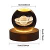 Led Crystal Ball Night Light Solar System Crystal Ball 3D Engraved Small Glass Ball With Wooden Base Usb Charging Suitable For Home Decor Decor