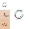 Fashionable European Style Rhinestone Ear Clips Colorful Alloy Ear Jewelry