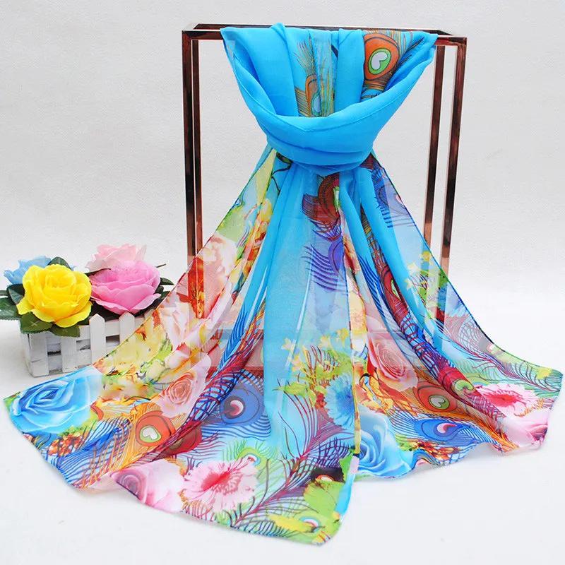 Women's Floral Silk Scarf: Spring & Autumn Sun Protection