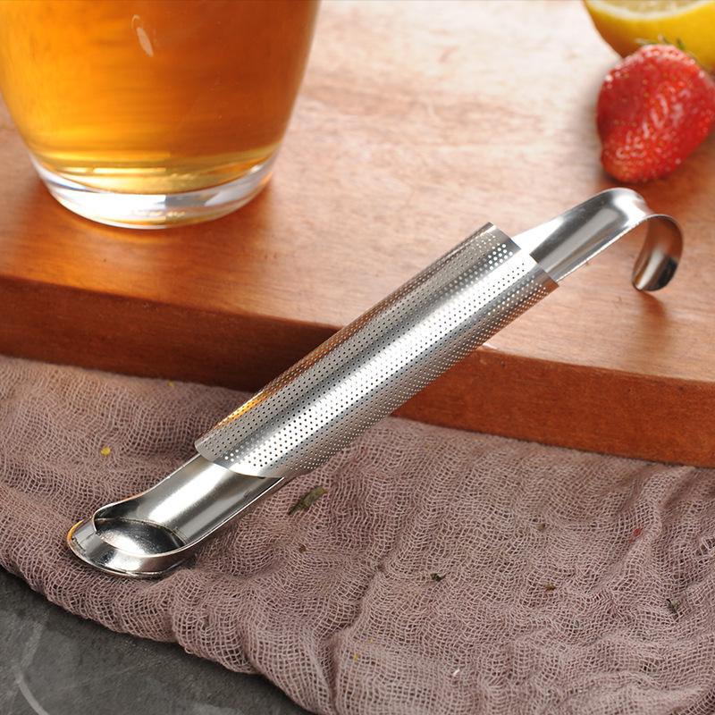 1 buc 304 din oțel inoxidabil ceai pentru bere filtru de ceai telescopic agățat tip țeavă mâner pâlnie de ceai țeavă de ceai stick de ceai filtru de ceai