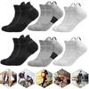 3/6 Pairs Men Odor Resistant Knitted Sports Socks Sweat Absorbing Breathable Durable Cushioning Running Basketball Socks