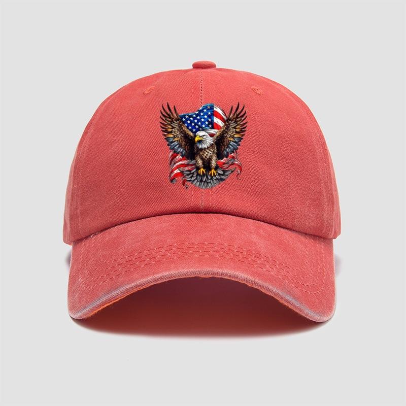 Eagle Flag Printed Baseball Cap, Versatile Style for Both Men and Women, Suitable for Daily Shopping and Travel