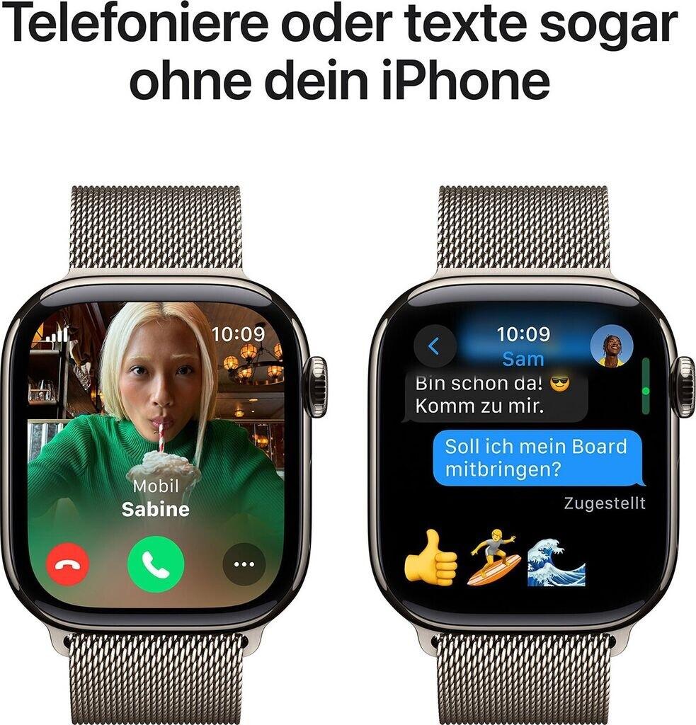 Apple Watch Series 10 4G 46mm Titan Natur Milanaise Natur M/L