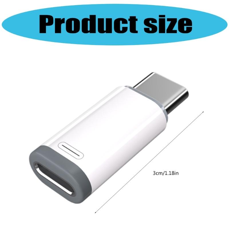 Phone  to USB C Adapter Lighting Aluminum Charger Adapter Fast Charging & Data Transfer Easy to Carry for Phone  16