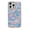 Oil Painting Blue Pink Flower Suitable for Apple 15 Promax Mobile Phone Case Iphone 16 Drop Glue 13 Electroplating 14 Beautiful Huawei