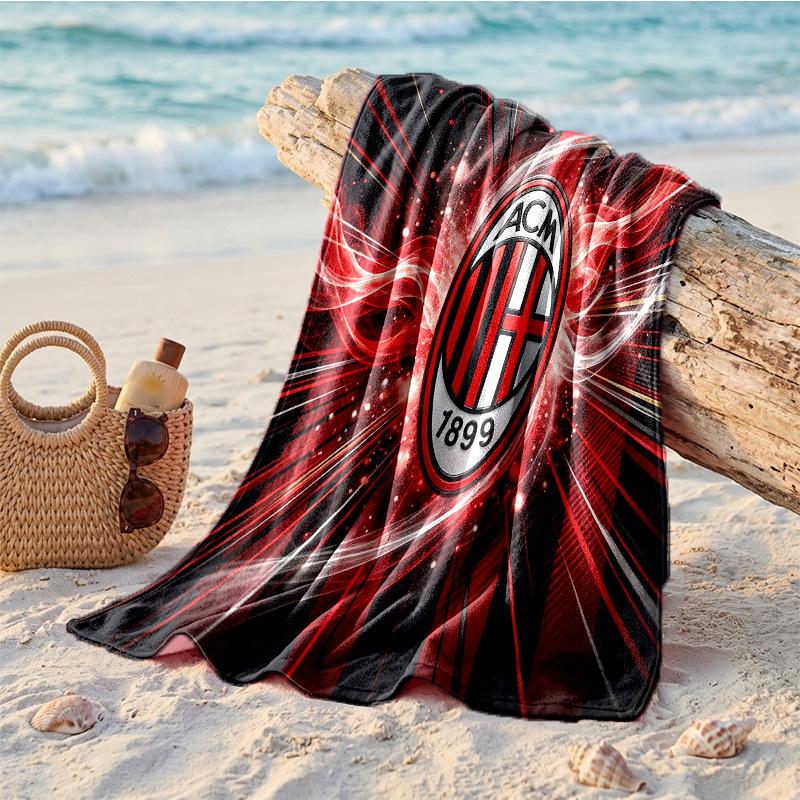 Toalla de Playa de Microfibra con Estampado AC Milan Secado Rápido Absorbente Toalla Grande para Playa Natación Viajes