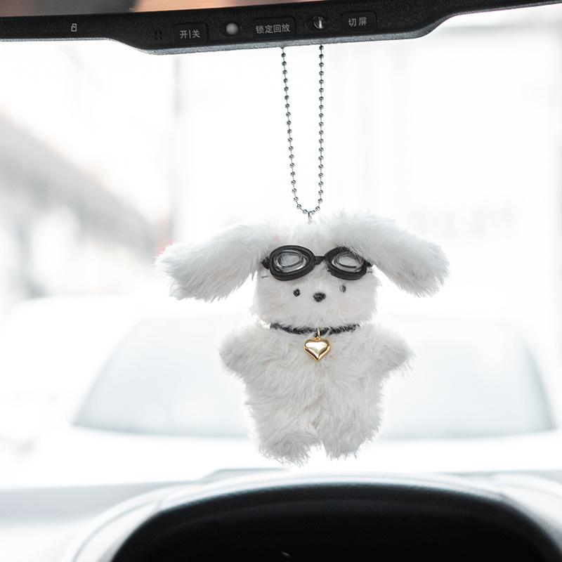 8Cm Rabbit School Bag Pendant Tide Cool Cute Creative Doll Keychain Student Couple Schoolbag Car Keys Cartoon Rabbit Plush Doll