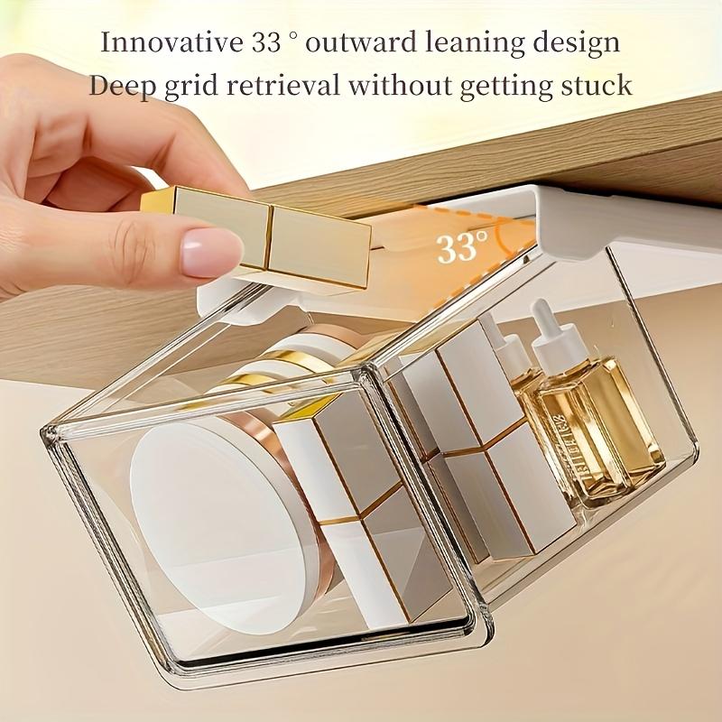 

Clear Acrylic Cosmetic Organizer, Dust-Proof Drawer Storage Box, Stackable Storage for Makeup Swabs Cosmetics, for Bathroom & Shower Simple type