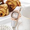 Kuaishou Elegant Fashion Ladies Multicolor Belt Quartz Watch Square Diamond Watch Women