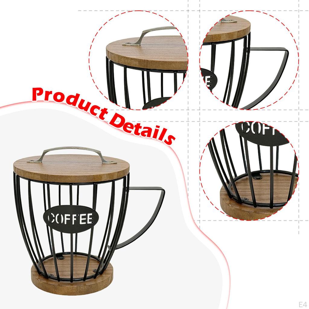 Kaffekapselhållare Kapselkorg Organiserare för Bartillbehör Skrivbord