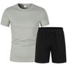 Fashion Jogging Mesh Set Running Training Sports Casual Shorts T-shirt 2-piece