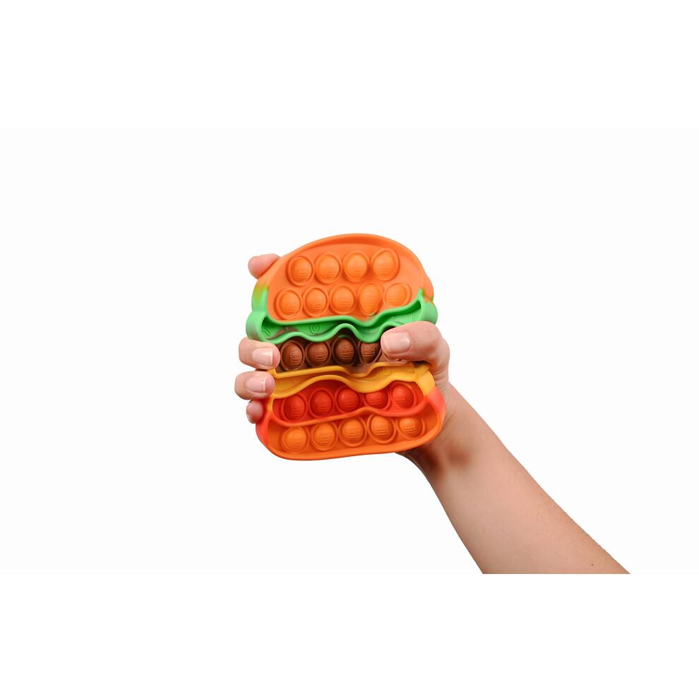 Pop It Fidget Toy Set Burger and Ice Cream Silicone Push Bubble Sensory Stress Relief