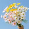 1/5Pcs White Daisies Artificial Flowers Bouquet Fake Flowers Garden Home Room Decor Party Wedding Decoration DIY Vase Ornament