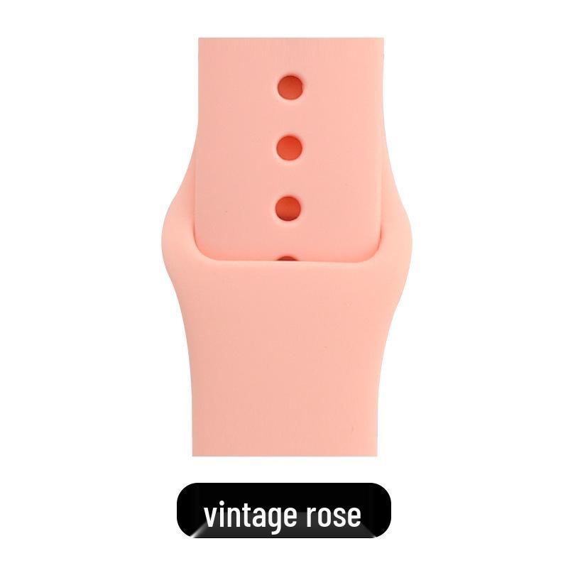 Apple Classic Solid Silicone Strap for iWatch 9/Ultra – Durable Solid Color Band