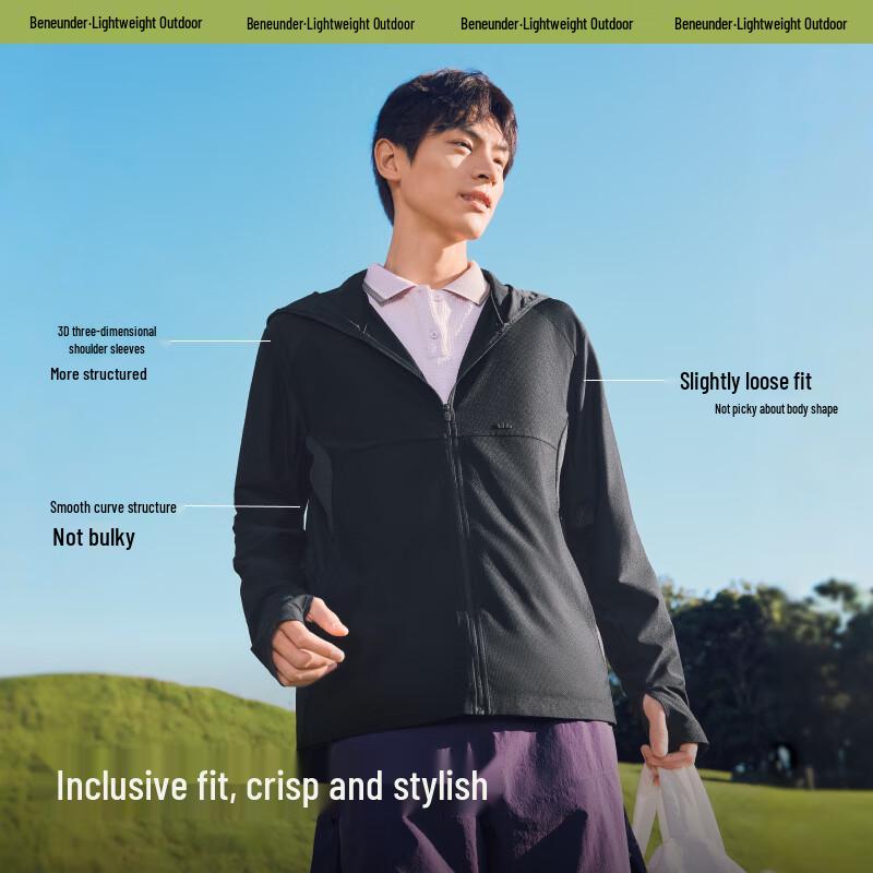 beneunder Men's AS934 Lightweight UPF100+ Sun Protection Jacket