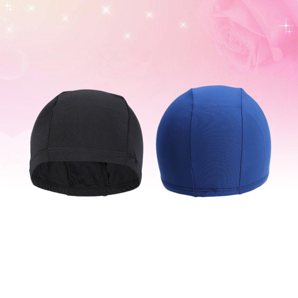 Swimming Cap Nylon Spandex Fabric Swim Cap Shower Bathing Hat for Men Water Pool Sports Supplies ( Sky- blue )