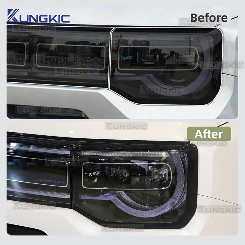 TPU For Beijing BJ30 BAIC BJ30 2024 2025 Car Headlight Film TPU Pre-cut Anti-scratch Clear Smoked Sticker Accessories.