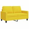 2 Seater Sofa Light Yellow 120 cm Fabric