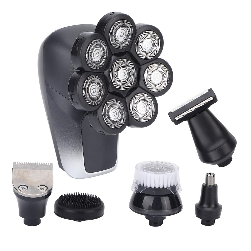 8D Head Shaver IPX7 Waterproof Automatic Grinding Floating Blades Electric Bald Shaver