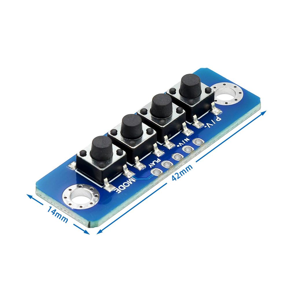 1 2 3 4 5 6 Bit Independent Button Module MCU External Button Module Micro Switch ButtonBoard ForBluetooth Power Amplifier