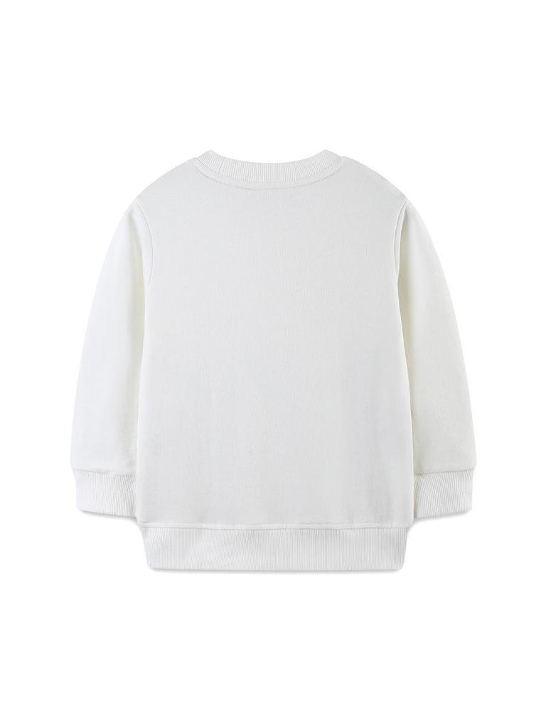 European-Style Girls' Christmas Embroidered Knitted Cotton Hoodie Toddler Sweatshirt