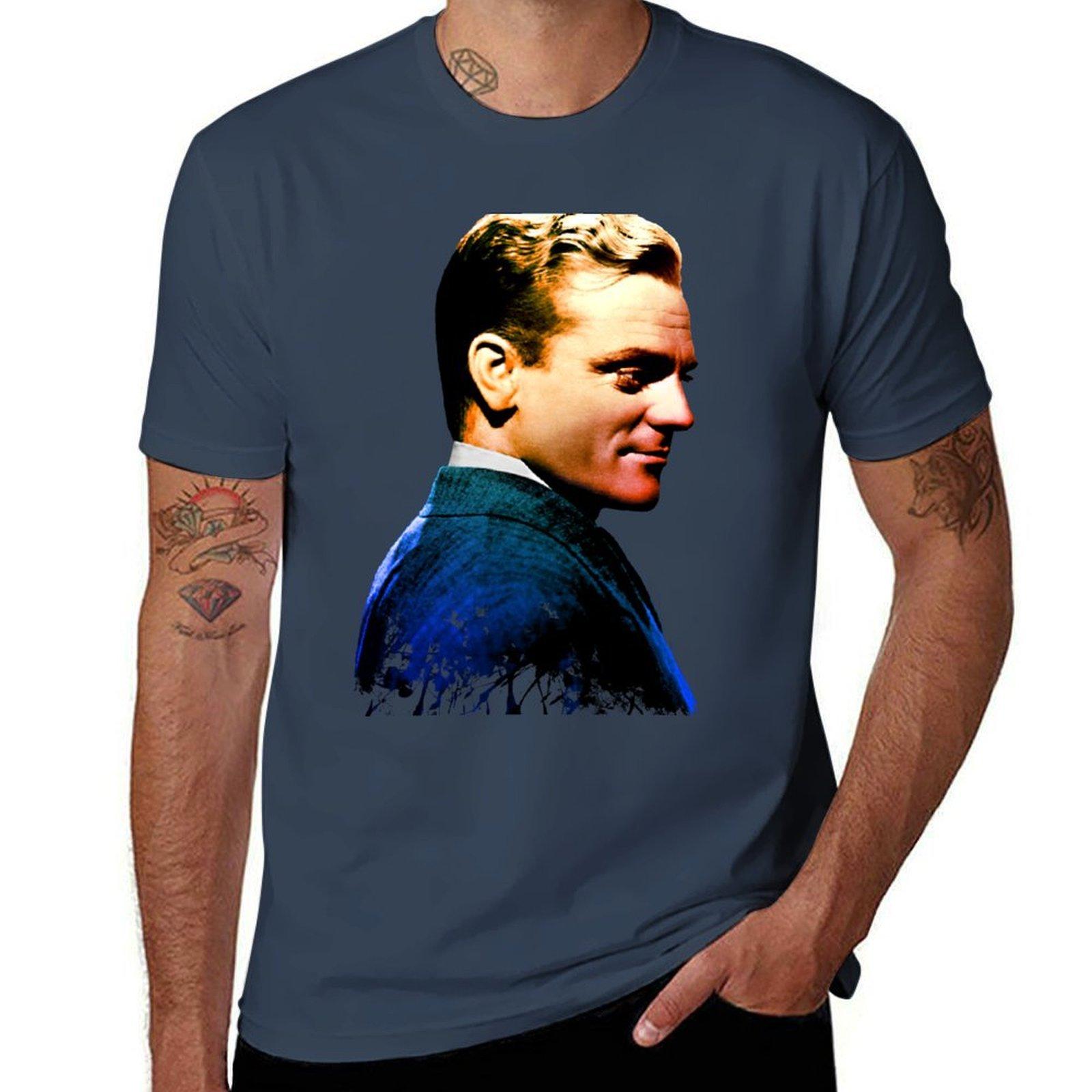 James Cagney Blue Screen Tshirt Novelty Print Casual Tee Shirt S