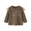 Mini Balabala Girls' Long-Sleeve Pure Cotton T-Shirt