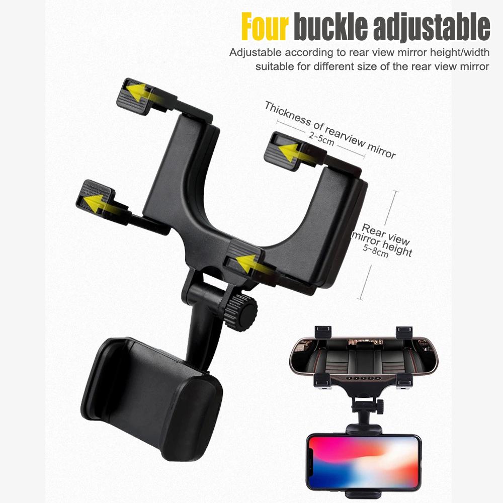New Car Rearview Mirror Mount Car Phone Bracket Navigation GPS Stand Foldable Adjustment Phone Holder Car Car Accessories
