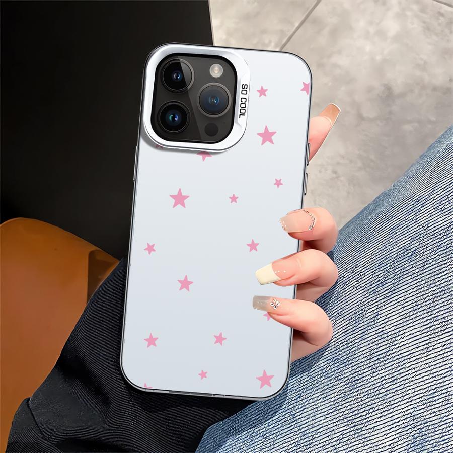 Phone Cover Case for iPhone 17 Pro Max 14 Plus 11 13 Air 12 Pro 16 15 Cute Simple Stars