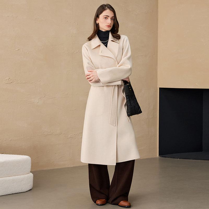Autumn and Winter CEID Coat Double-sided Cashmere One-button Classic Temperament Woolen Coat Cashmere Coat Women
