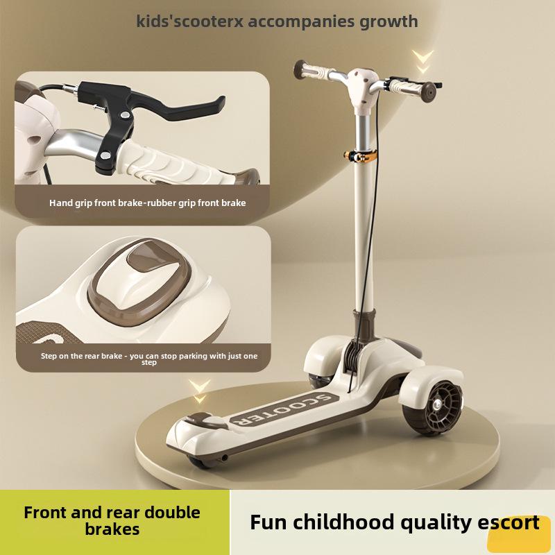 Flashing Three-Wheeled Foldable Kids Scooter for Teens