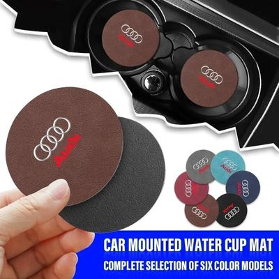 Auto 2025 A4 A6 A8 Für q2 Auto-Getränkeuntersetzer Dekoration Zubehör Wasserbecherhalter Anti-Rutsch-Matte Für q2 A4 A3 A5 A6 A7 A8 Q3 Q5 Q7